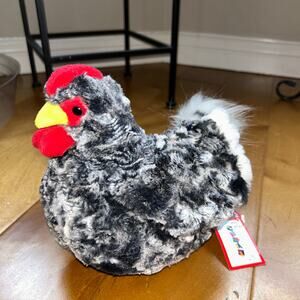 NWT Douglas Pepper Black Multi Hen plush toy